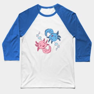 Cute axolotl couple in love Baseball T-Shirt